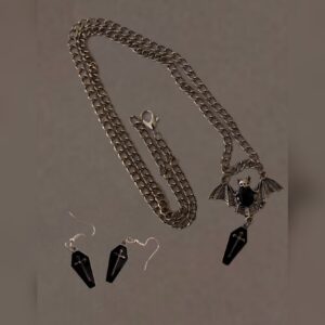 Ogrlica + Minđuše "Black Casket"