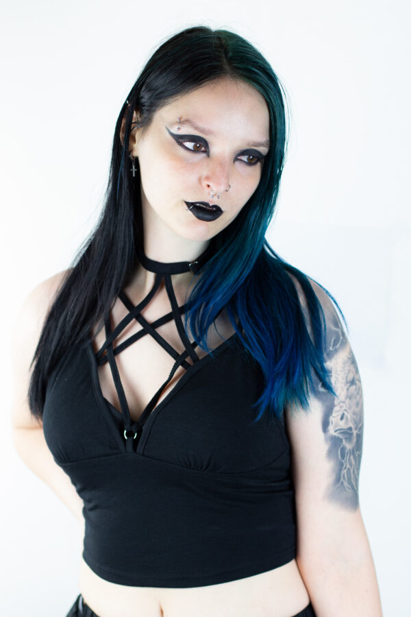 Pentagram Entangle Top - Crop Top Majica bretele - Image 2
