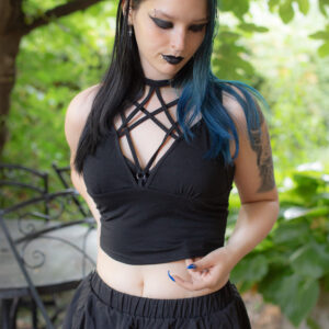 Pentagram Entangle Top - Crop Top Majica bretele