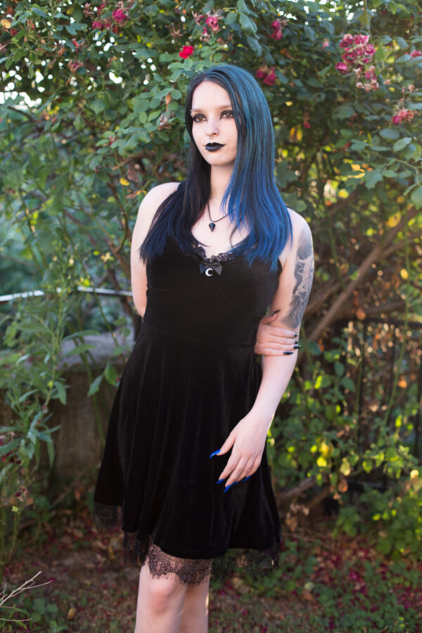 Velvet Crescent Dress - Plišana Haljina